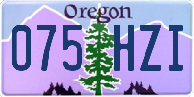 OR license plate 075HZI