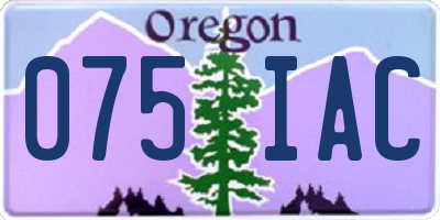 OR license plate 075IAC