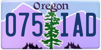 OR license plate 075IAD