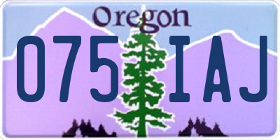 OR license plate 075IAJ