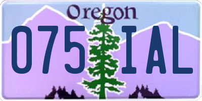 OR license plate 075IAL