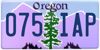 OR license plate 075IAP