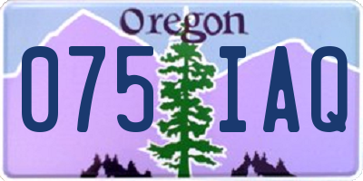 OR license plate 075IAQ