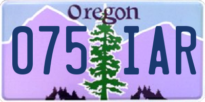 OR license plate 075IAR