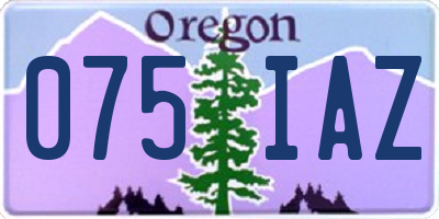 OR license plate 075IAZ