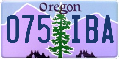 OR license plate 075IBA
