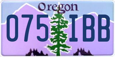 OR license plate 075IBB