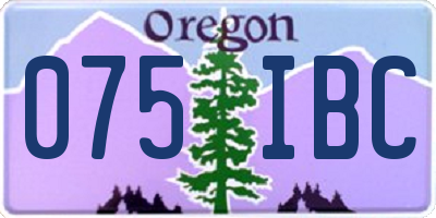OR license plate 075IBC