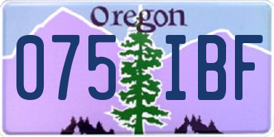 OR license plate 075IBF