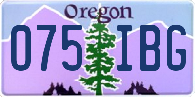 OR license plate 075IBG
