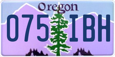 OR license plate 075IBH