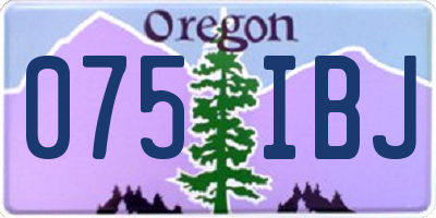 OR license plate 075IBJ