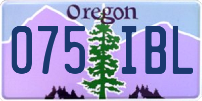 OR license plate 075IBL