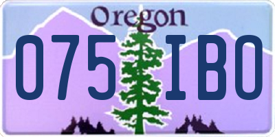 OR license plate 075IBO
