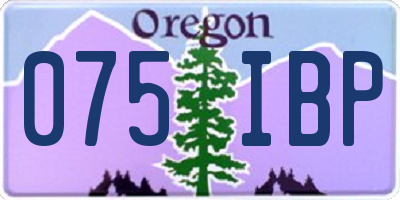 OR license plate 075IBP