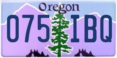 OR license plate 075IBQ