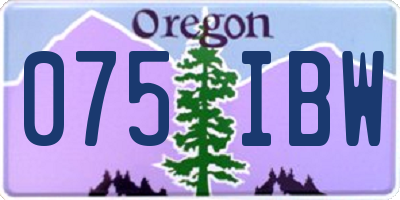 OR license plate 075IBW