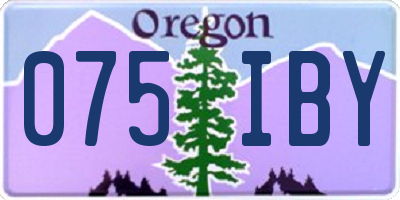OR license plate 075IBY