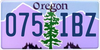 OR license plate 075IBZ