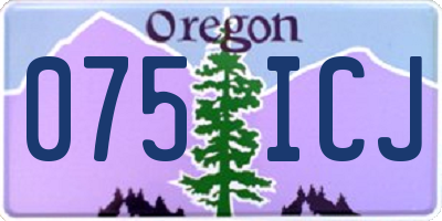 OR license plate 075ICJ