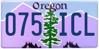 OR license plate 075ICL