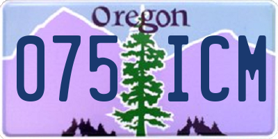 OR license plate 075ICM