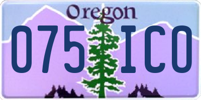 OR license plate 075ICO