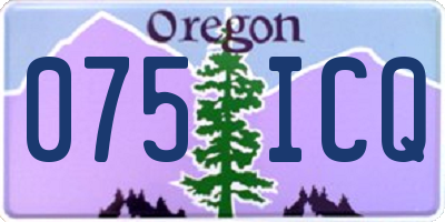 OR license plate 075ICQ