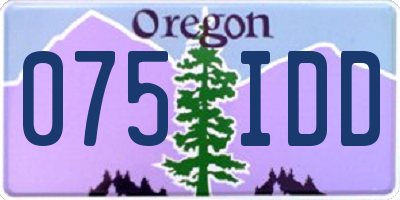 OR license plate 075IDD