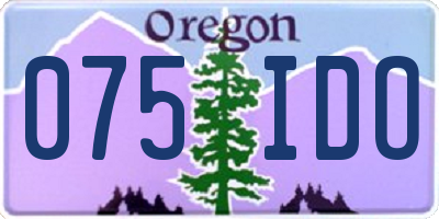 OR license plate 075IDO