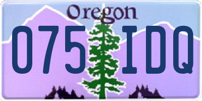 OR license plate 075IDQ