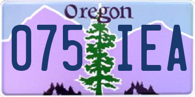 OR license plate 075IEA