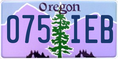 OR license plate 075IEB