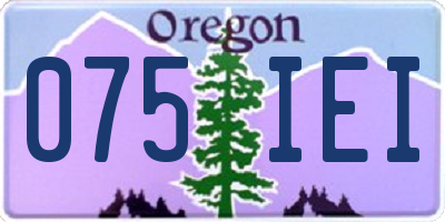 OR license plate 075IEI
