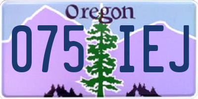 OR license plate 075IEJ