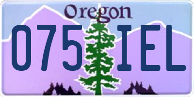 OR license plate 075IEL