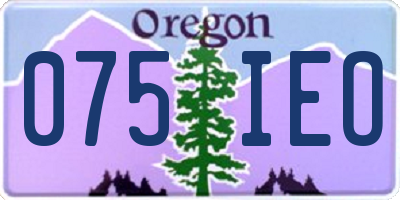 OR license plate 075IEO