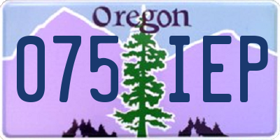 OR license plate 075IEP