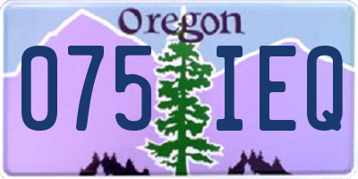 OR license plate 075IEQ