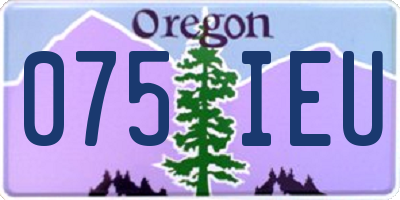 OR license plate 075IEU