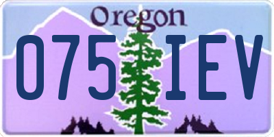 OR license plate 075IEV
