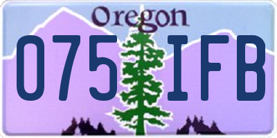 OR license plate 075IFB