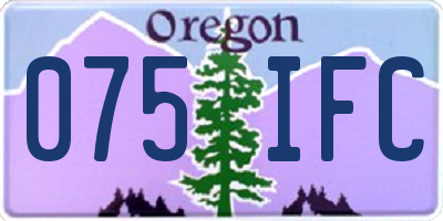 OR license plate 075IFC