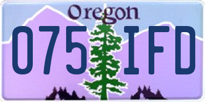 OR license plate 075IFD