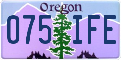 OR license plate 075IFE