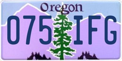 OR license plate 075IFG