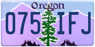 OR license plate 075IFJ