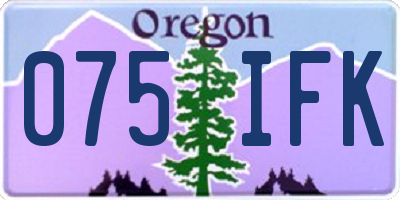 OR license plate 075IFK