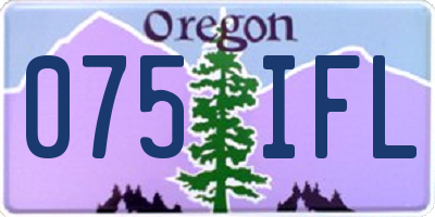 OR license plate 075IFL