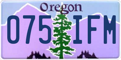 OR license plate 075IFM
